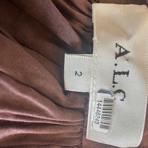 A.L.C. Halter Tiered Ruffle Gown Size 2 Maxi Dress Cotton Wedding Vacation $600 - Picture 10 of 10